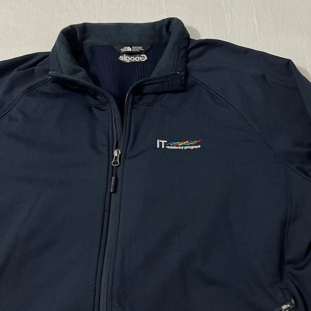 North Face TNF Mnt Peaks Fz Urban Navy Jacket Men's XXL NWT IT/Google Logo